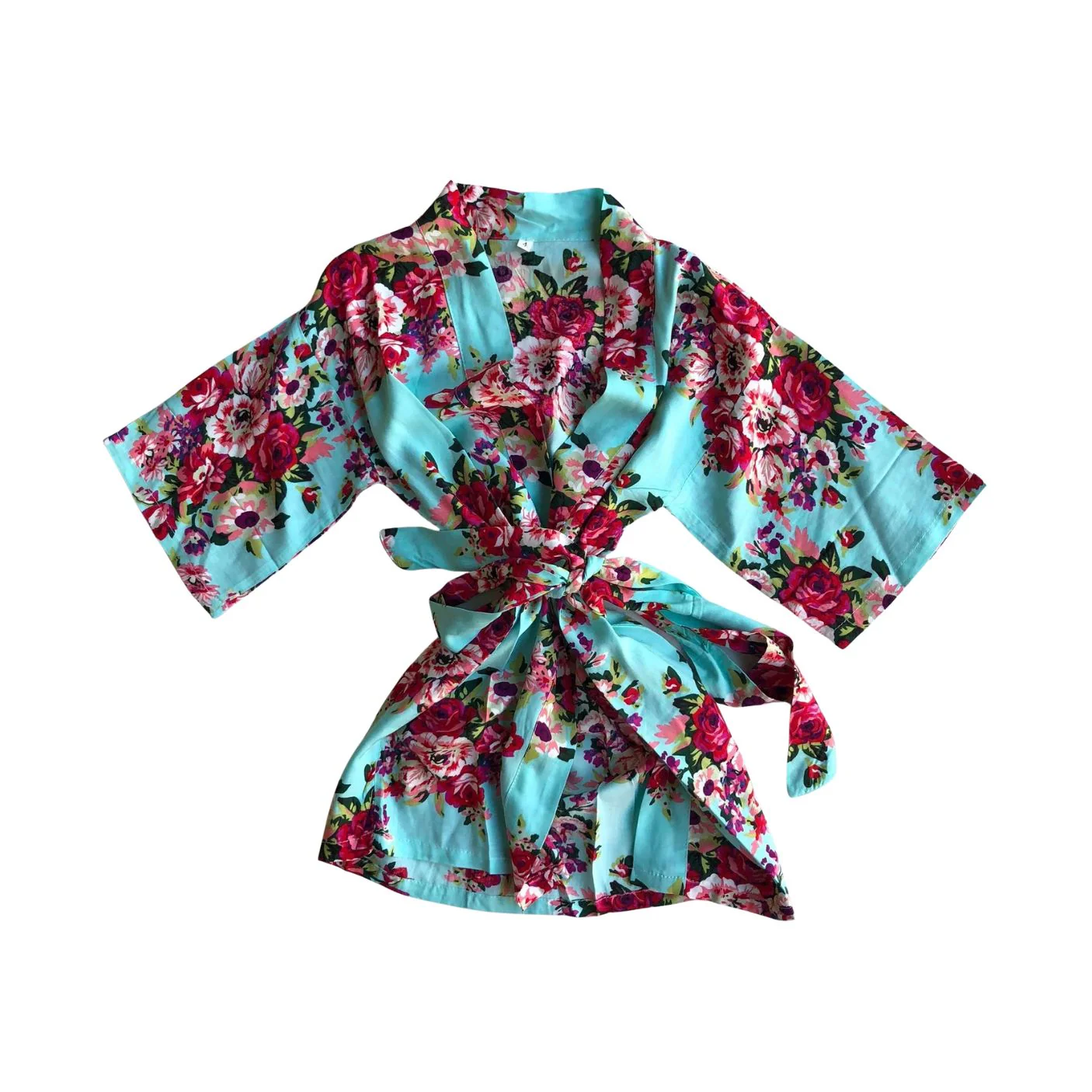 Kids Robe (3-5Y) - Mabel Floral Light Blue by May and Joy