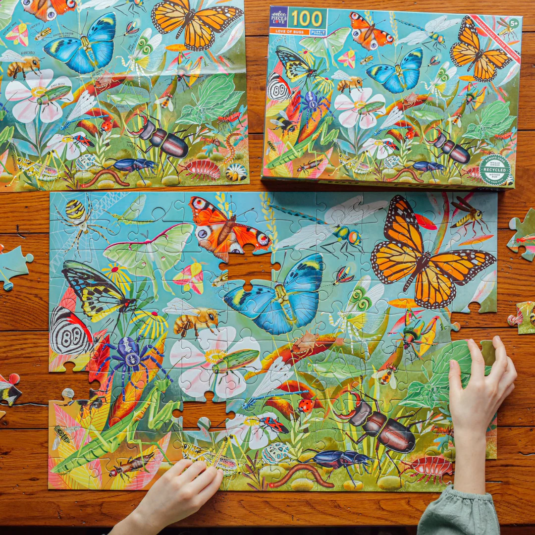 100 Piece Puzzle - Love of Bugs by Eeboo - Image 2