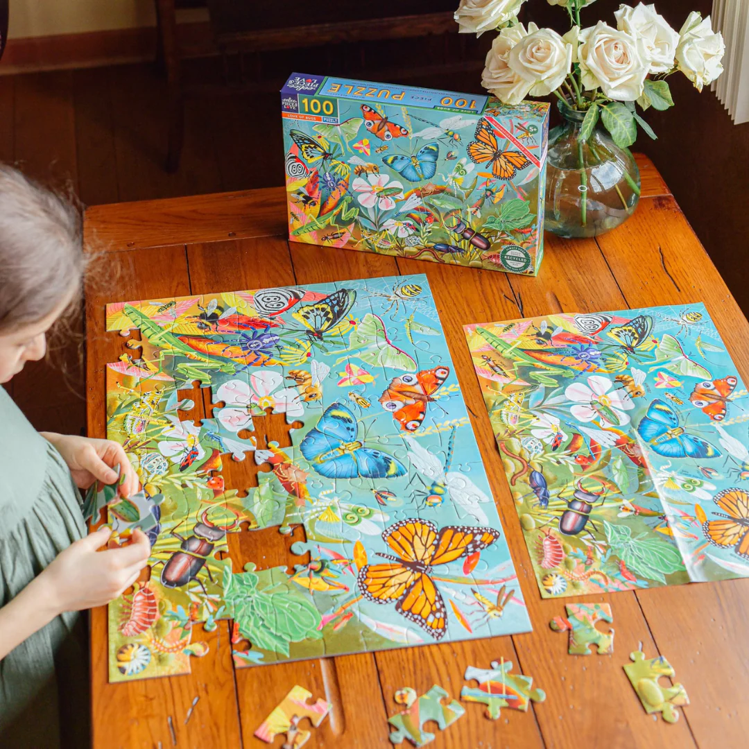 100 Piece Puzzle - Love of Bugs by Eeboo - Image 3