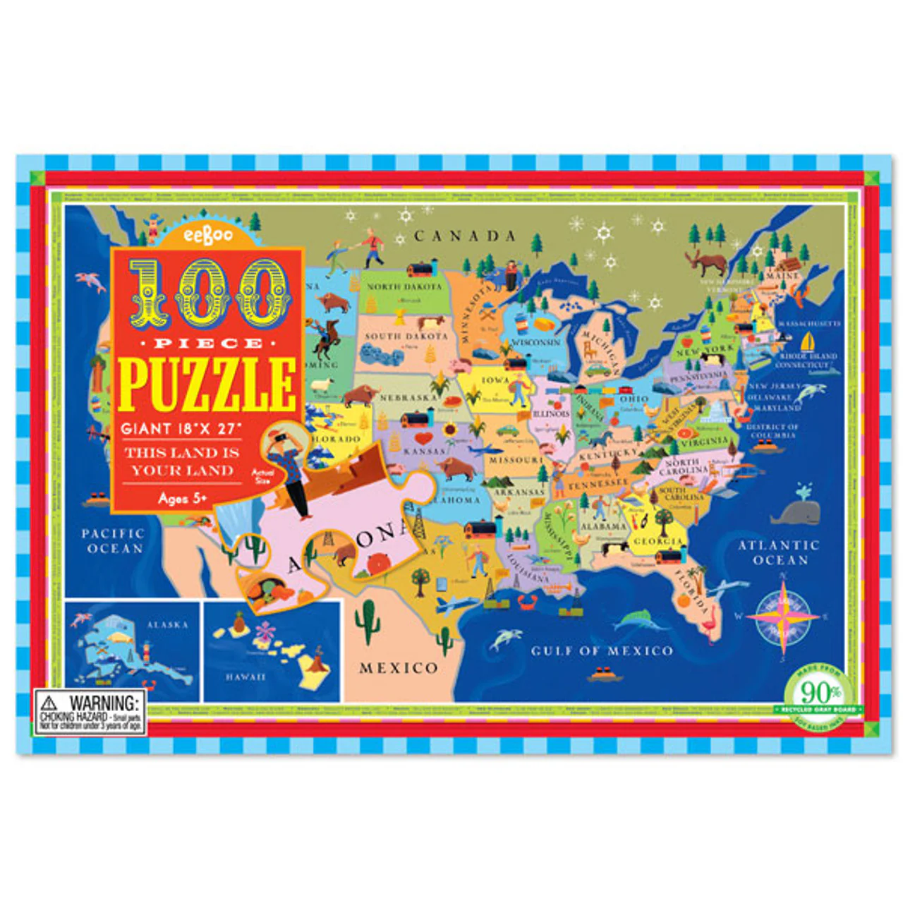 100 Piece Puzzle - This Land is Your Land by Eeboo - Image 6