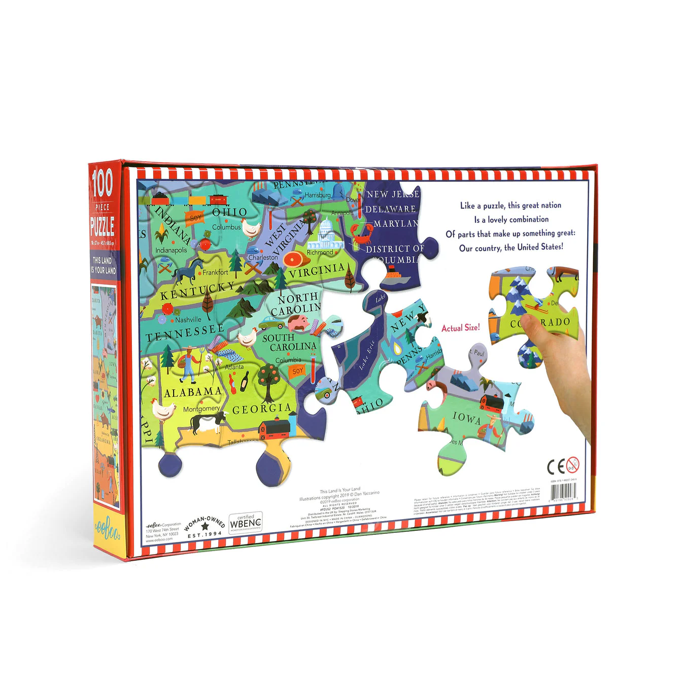 100 Piece Puzzle - This Land is Your Land by Eeboo - Image 7