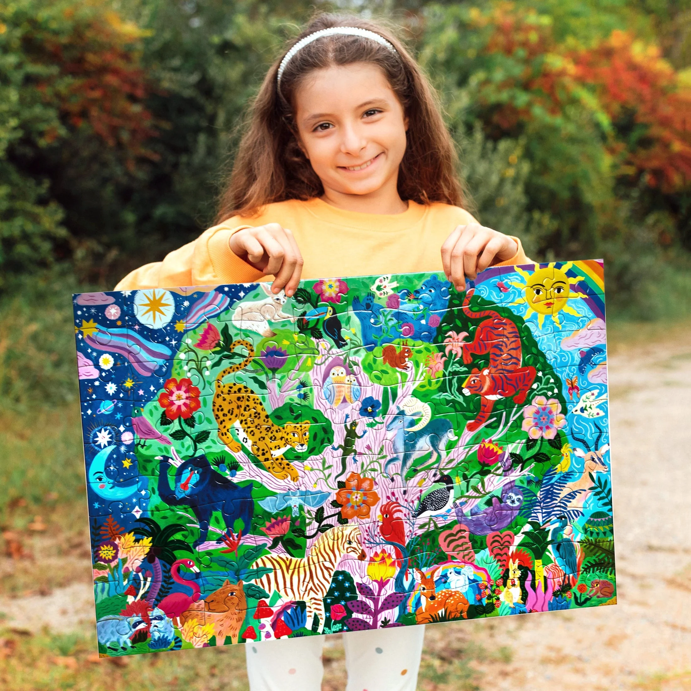 100 Piece Puzzle - Tree of Wildlife by Eeboo - Image 2