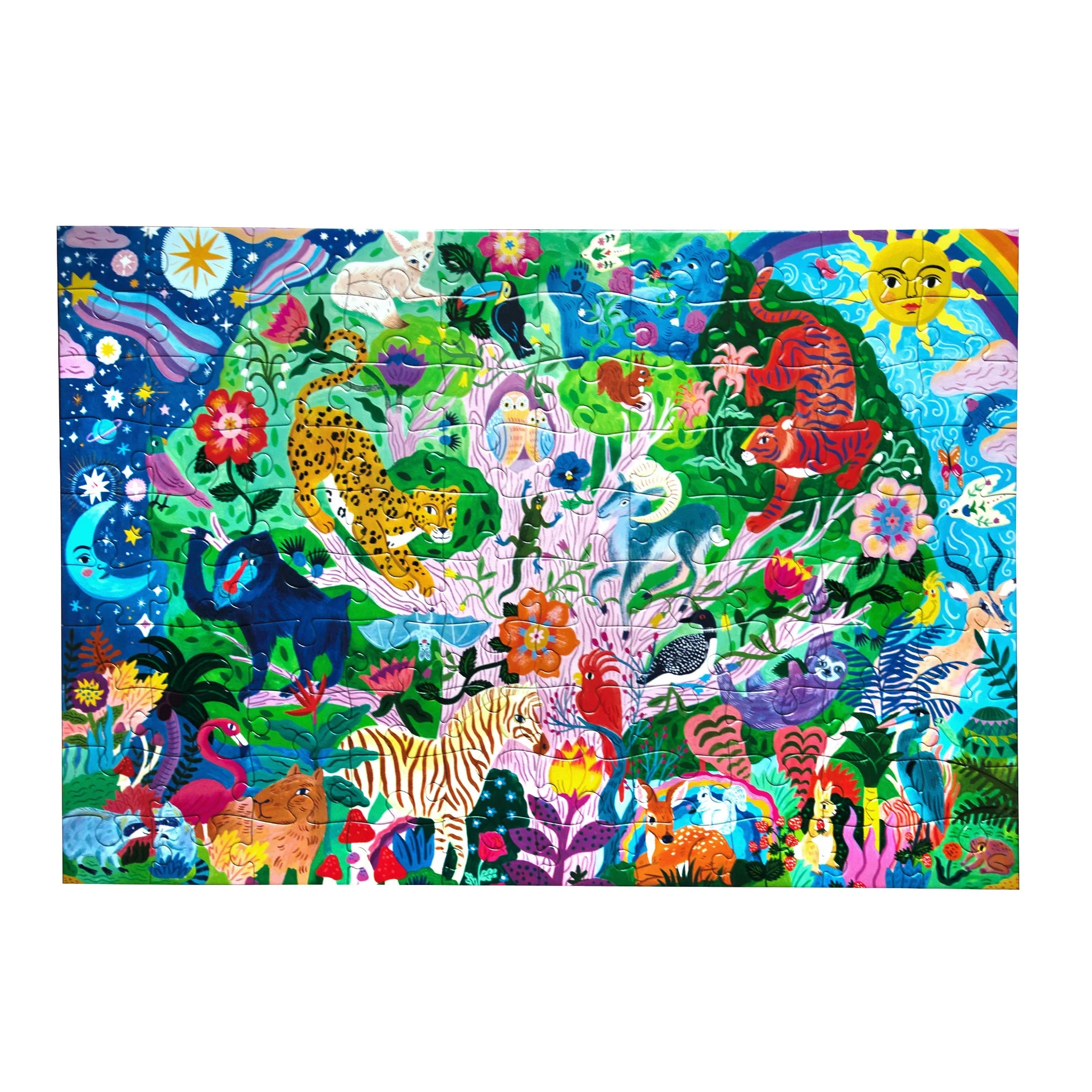 100 Piece Puzzle - Tree of Wildlife by Eeboo - Image 4
