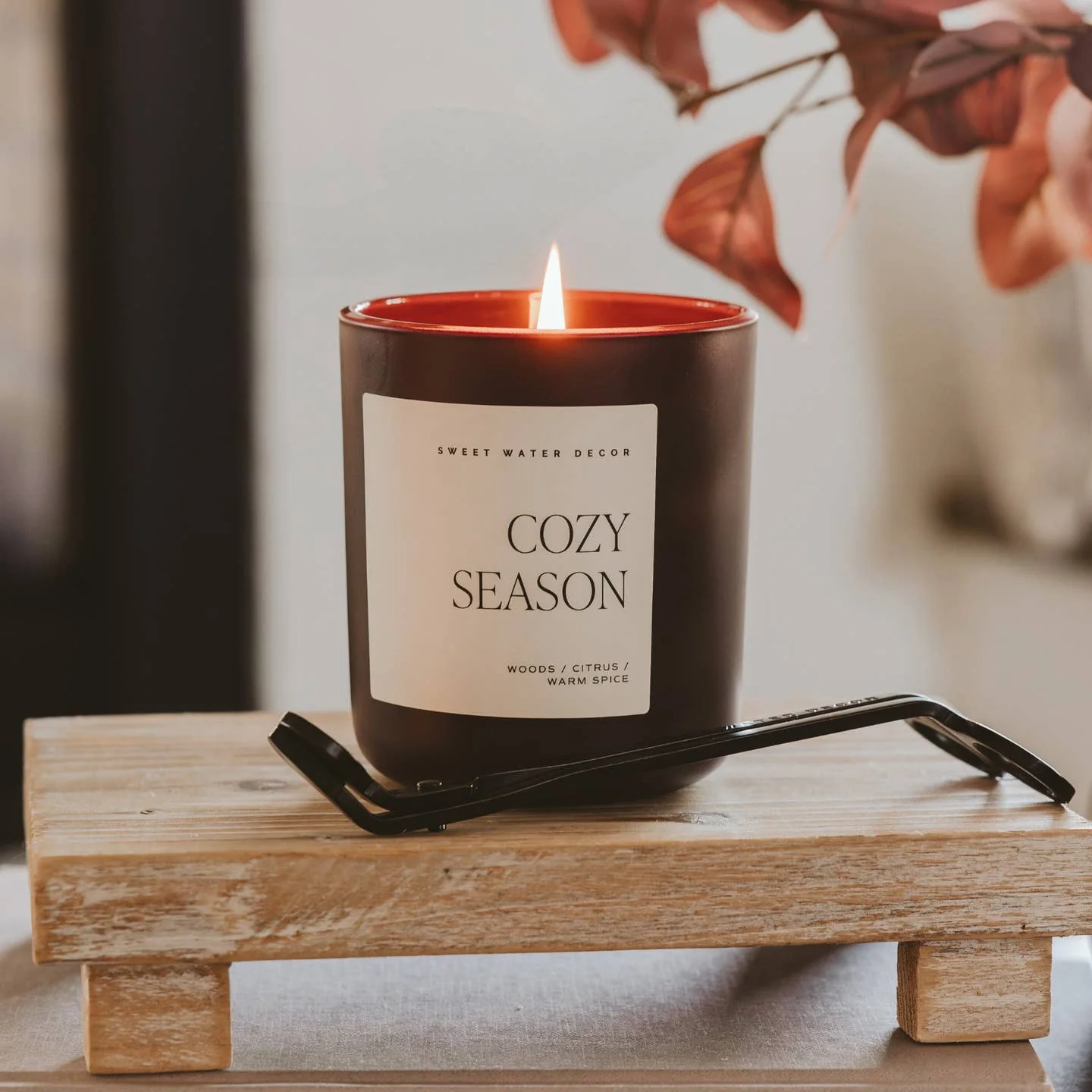 15oz Cozy Season Candle - Matte Jar by Sweet Water Decor - Image 2