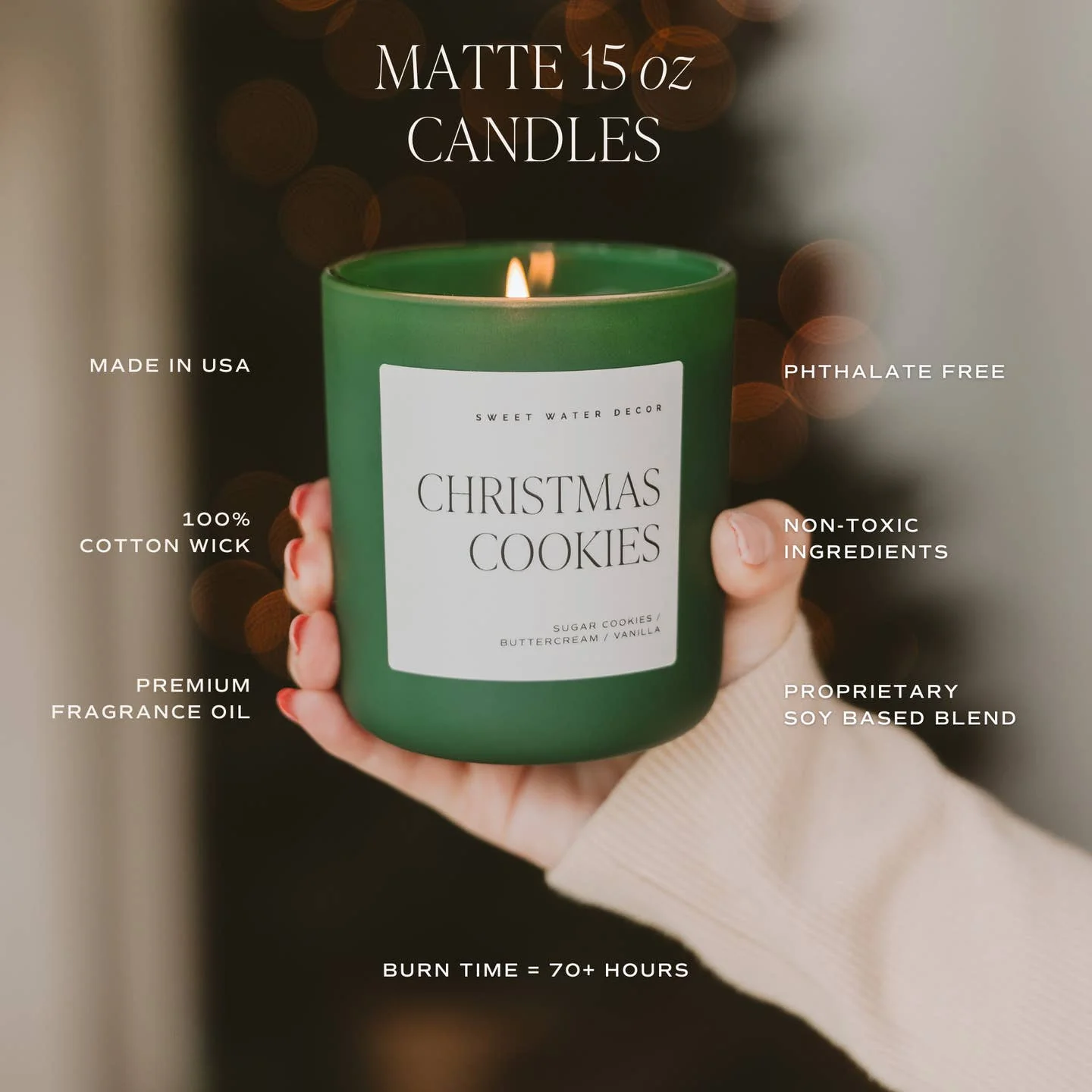 15oz Snow Covered Pines - Matte Jar by Sweet Water Decor - Image 4
