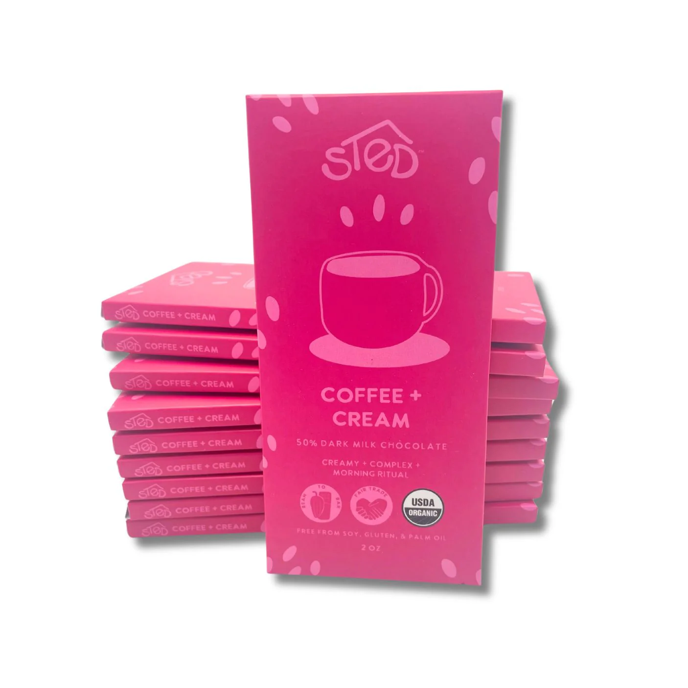 2oz Coffee + Cream Chocolate Bar by Sted Foods