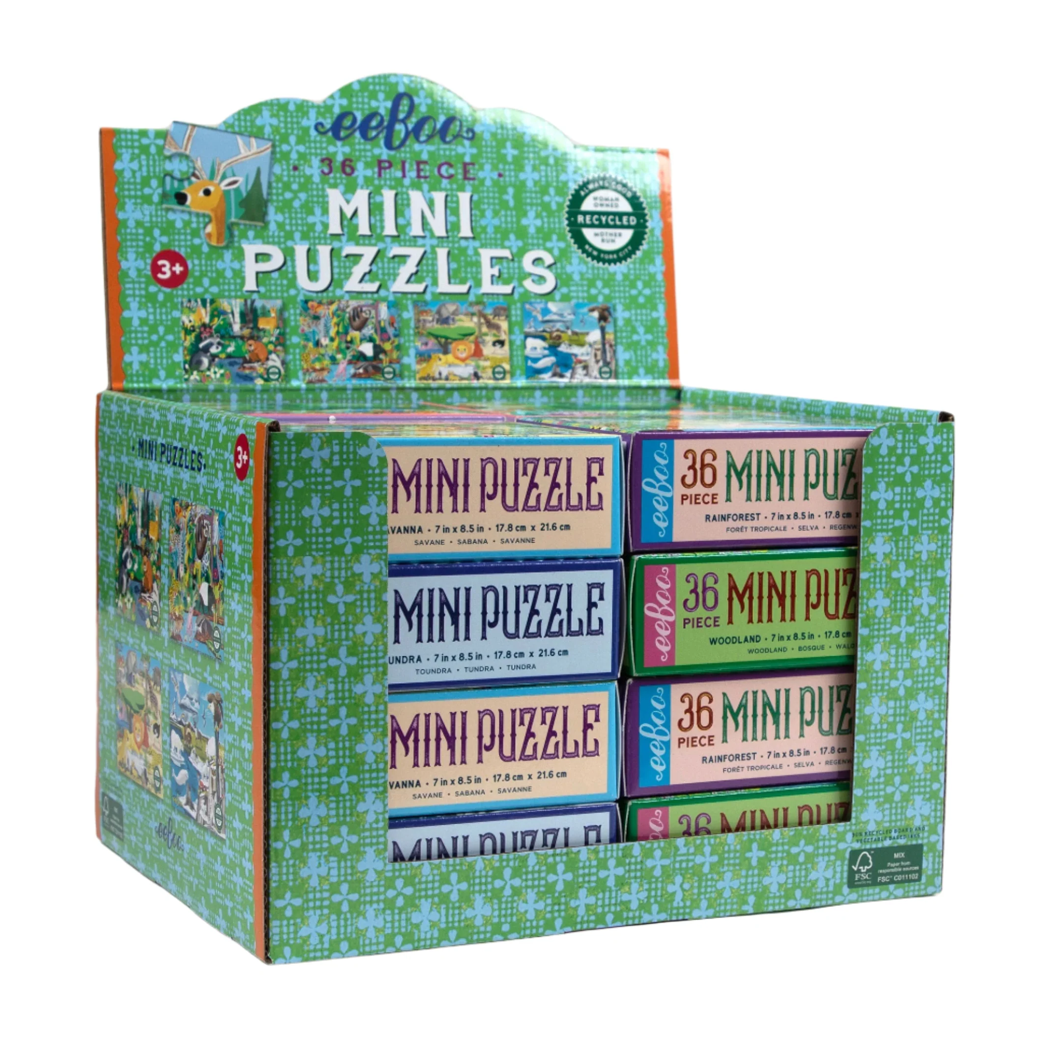 36 Piece Wild Habitats Mini Puzzle by Eeboo - Image 9