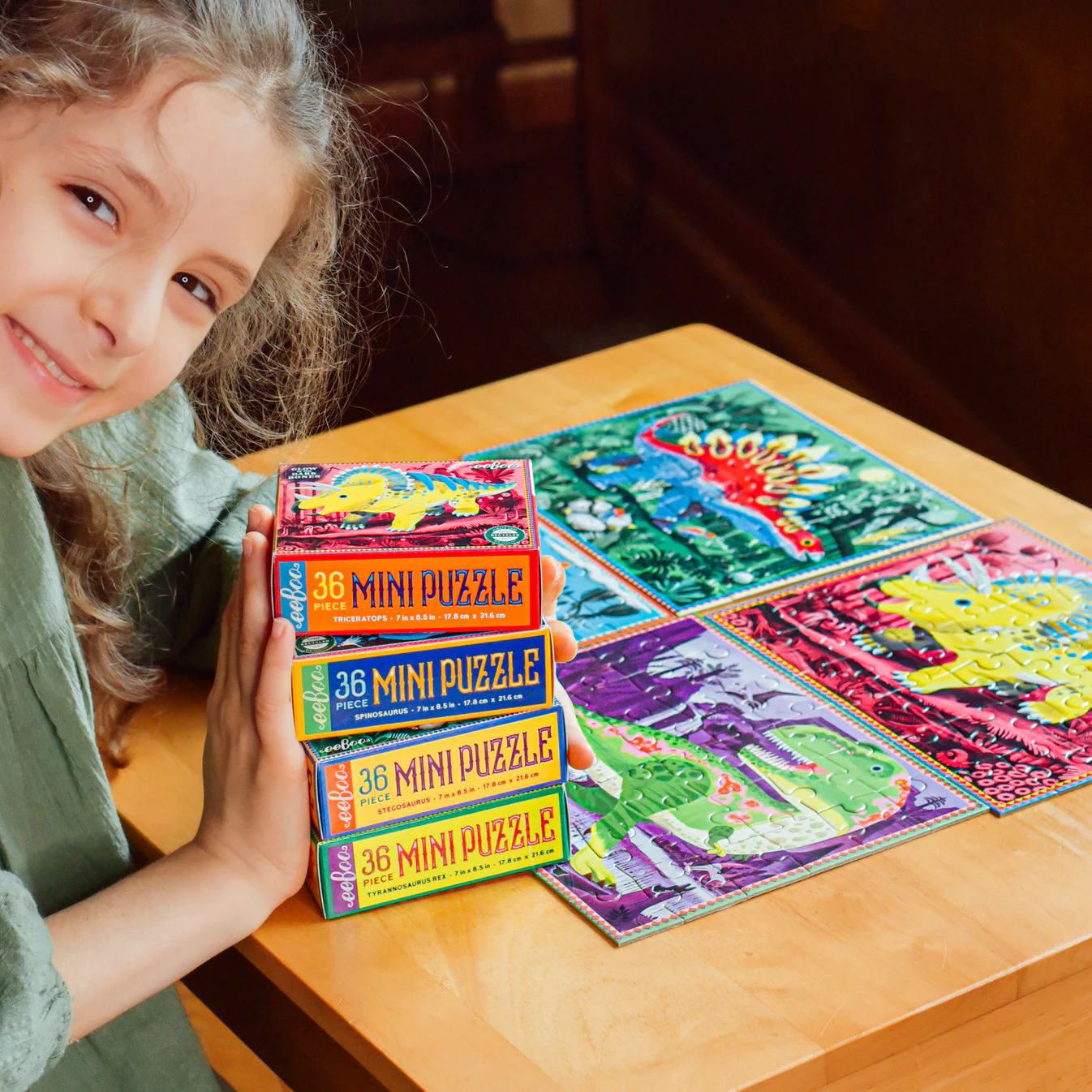 36 Piece Mini Dinosaur Puzzle by Eeboo - Image 2