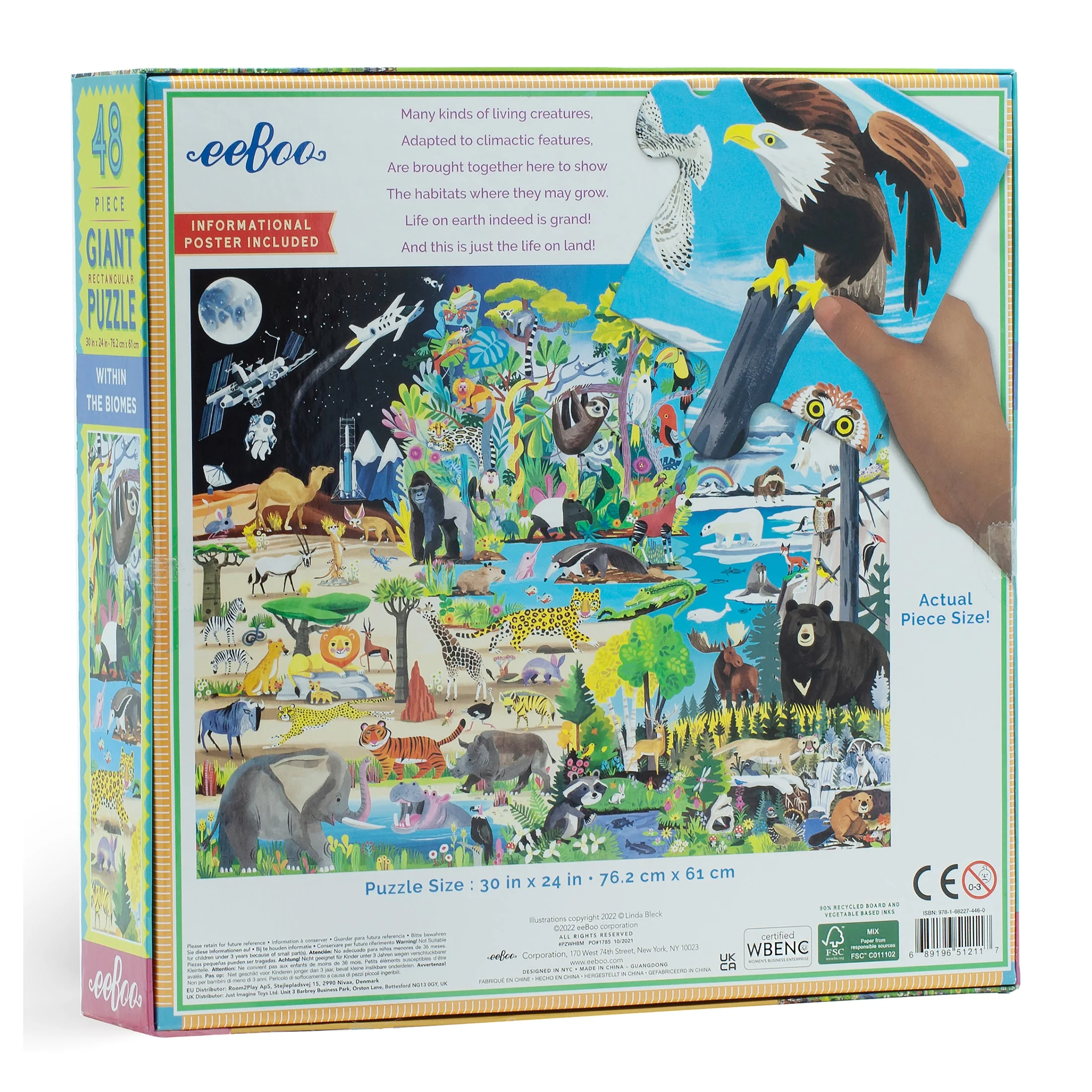 48 Piece Giant Puzzle - Within the Biome by Eeboo - Image 4