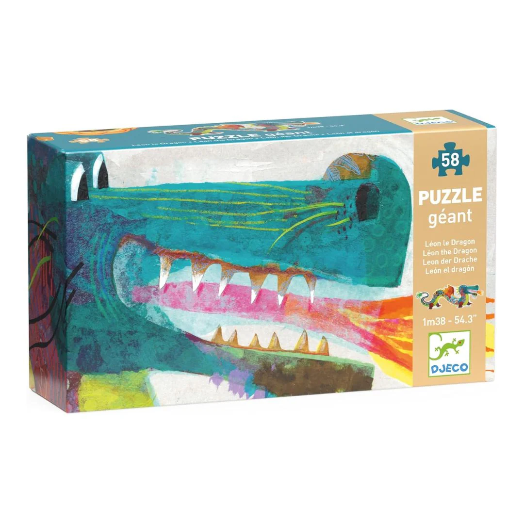 58 Piece Giant Floor Puzzle - Leon the Dragon by Djeco