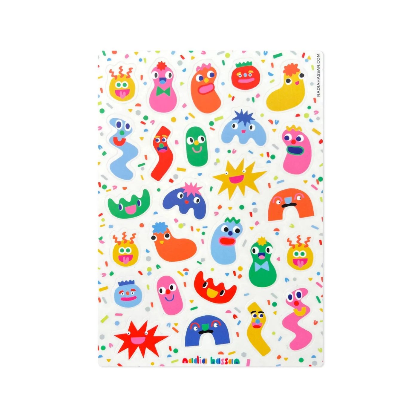 5x7" Sticker Sheet - Make A Face by Nadia Hassan