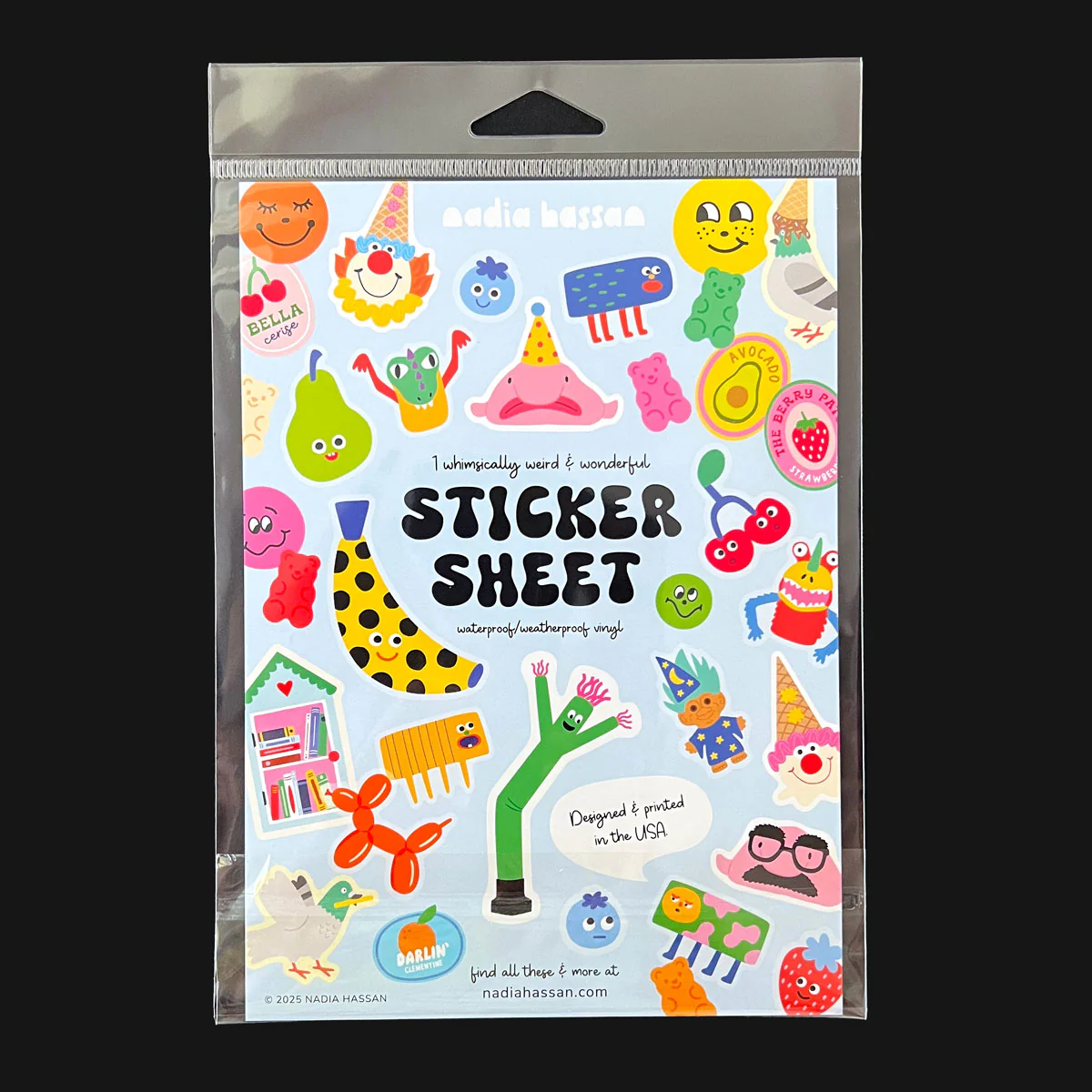 5x7" Sticker Sheet - Make A Face by Nadia Hassan - Image 2