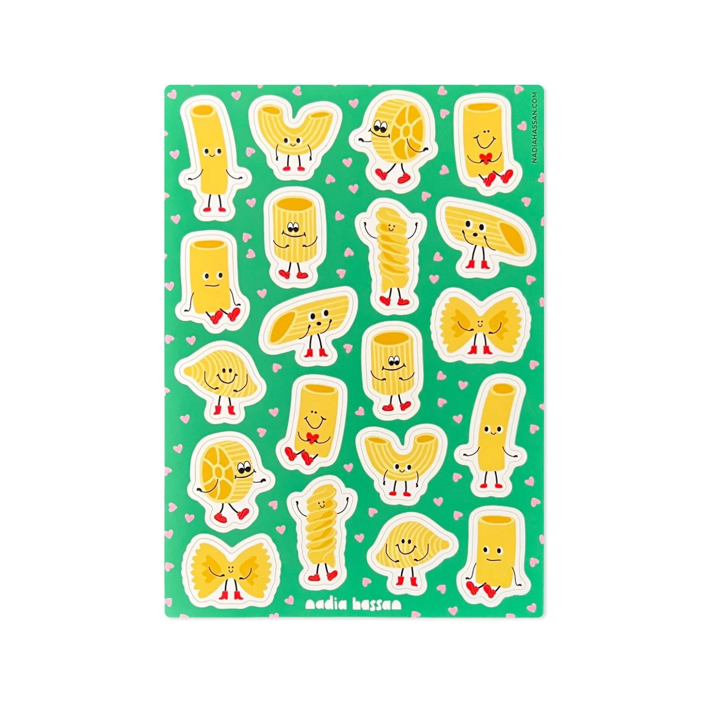 5x7" Sticker Sheet - Pasta Pals by Nadia Hassan
