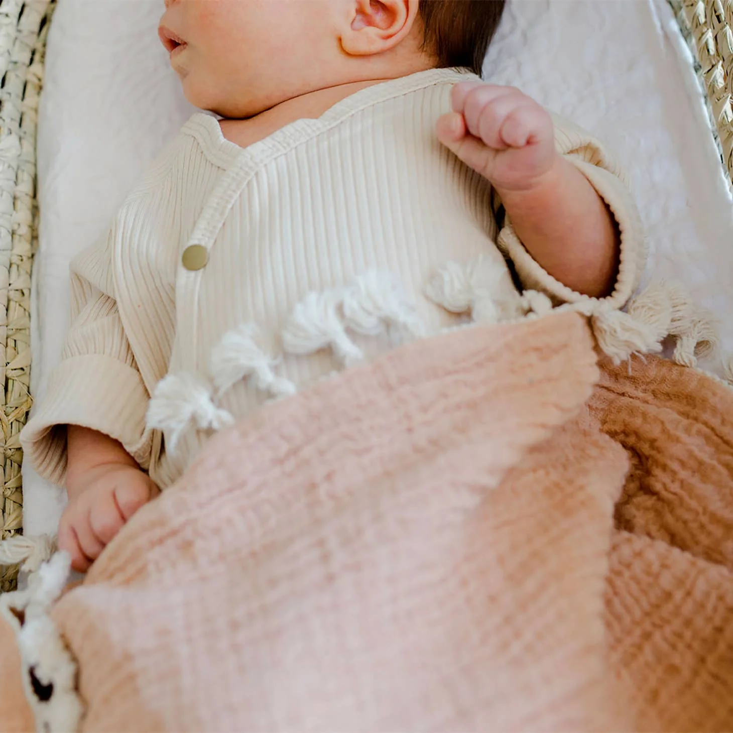 6 Layer Muslin Blanket - Copper by Crane Baby - Image 4
