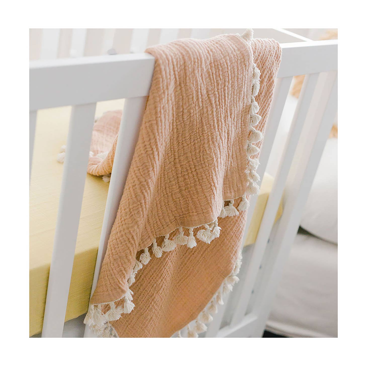 6 Layer Muslin Blanket - Copper by Crane Baby - Image 5