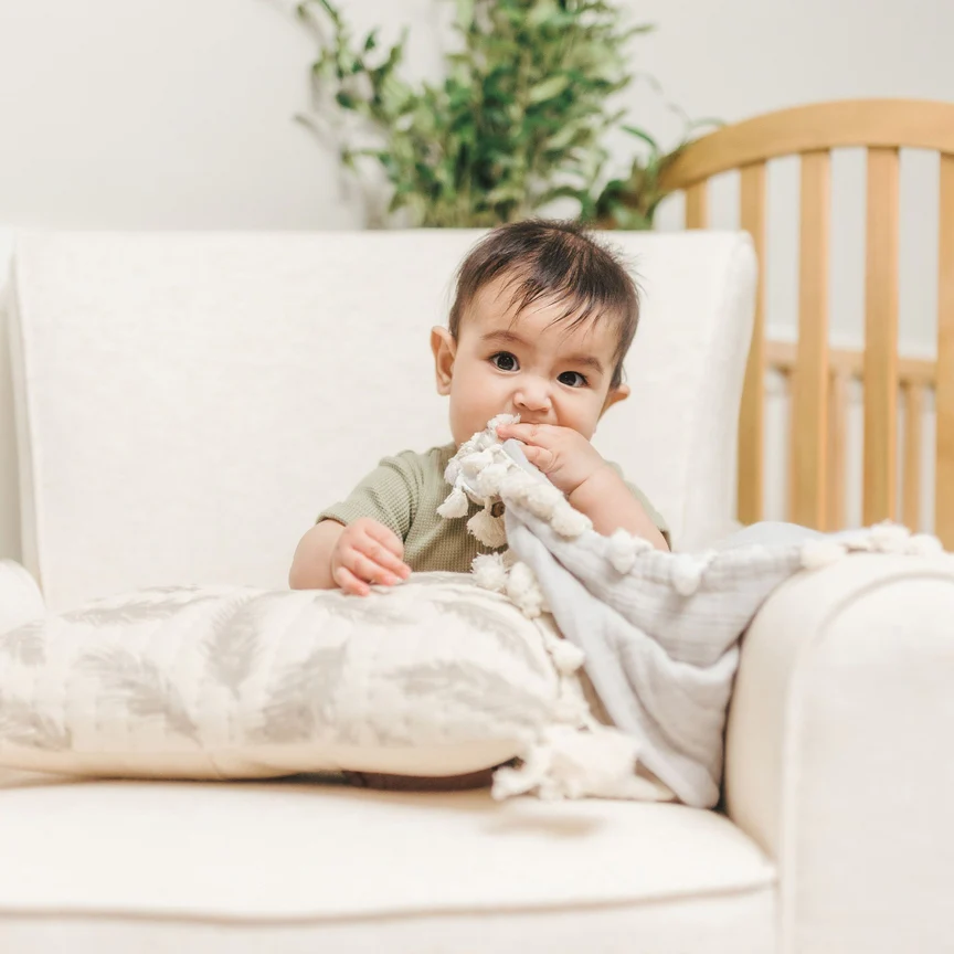 6 Layer Muslin Blanket - Moonstone by Crane Baby - Image 6