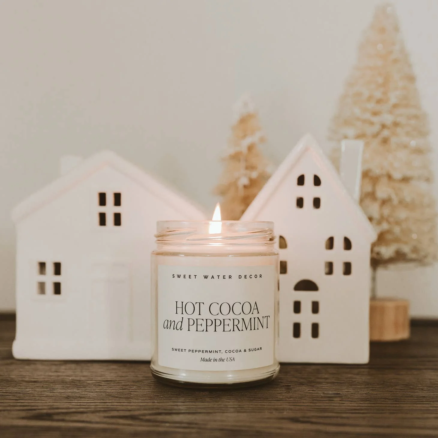 9oz Soy Candle - Hot Cocoa and Peppermint by Sweet Water Decor - Image 2