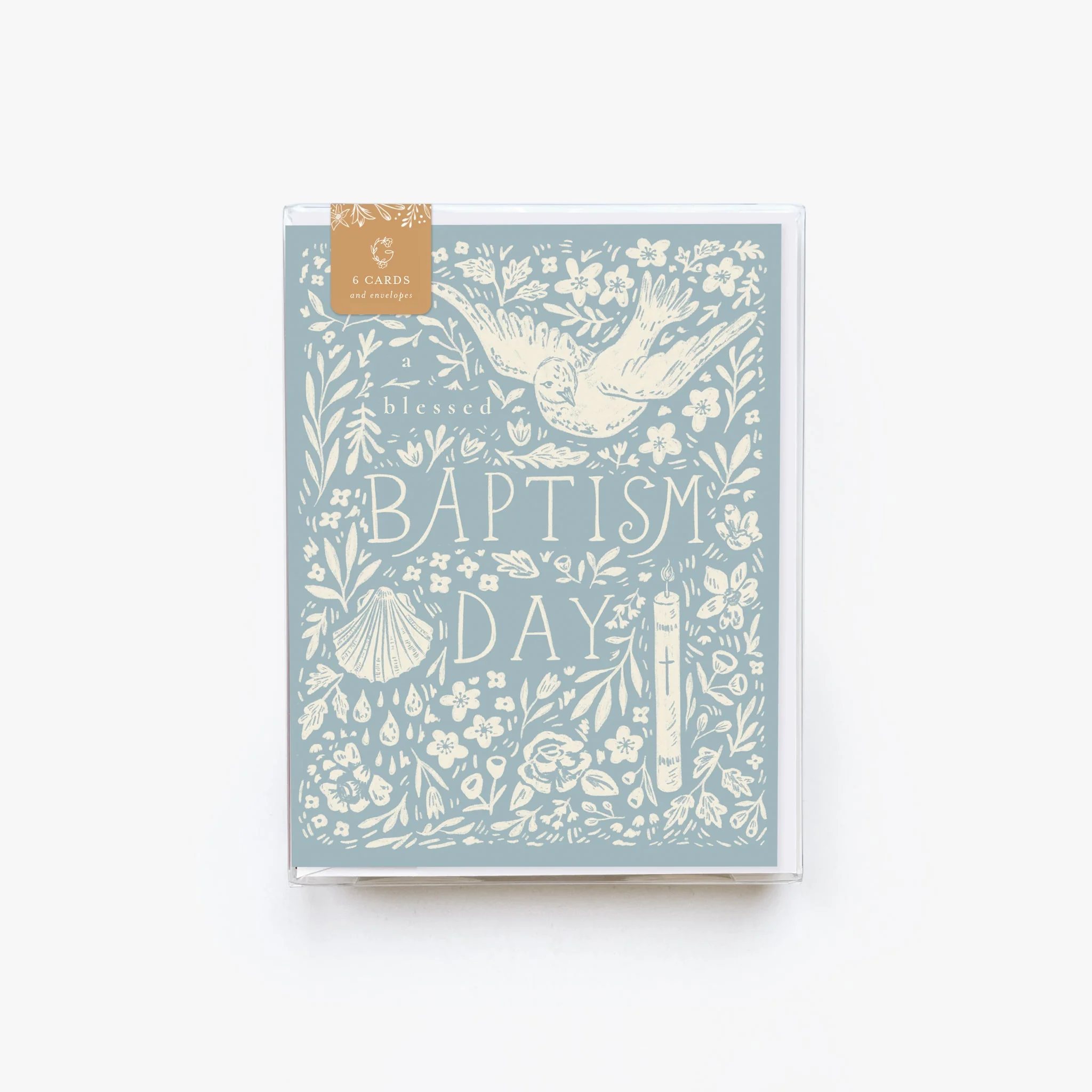 A Blessed Baptism Day Card (Blue) by Gratia Design Co. - Image 2