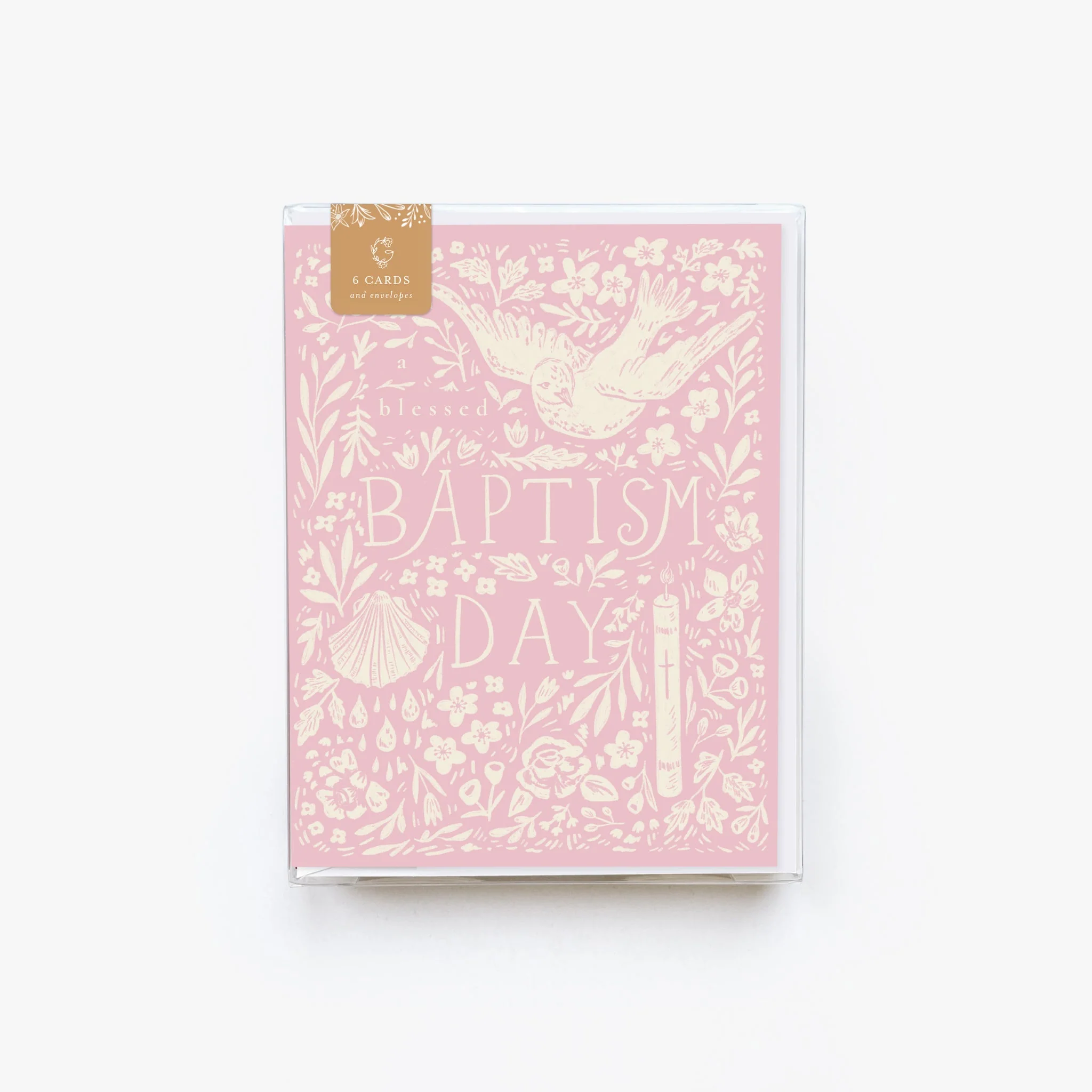 A Blessed Baptism Day Card (Pink) by Gratia Design Co. - Image 2