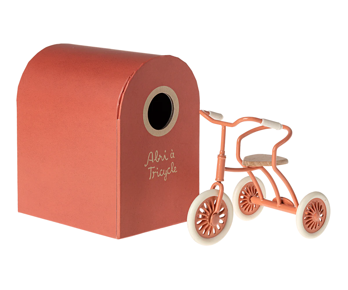 Abri a tricycle, Mouse - Coral by Maileg - Image 3