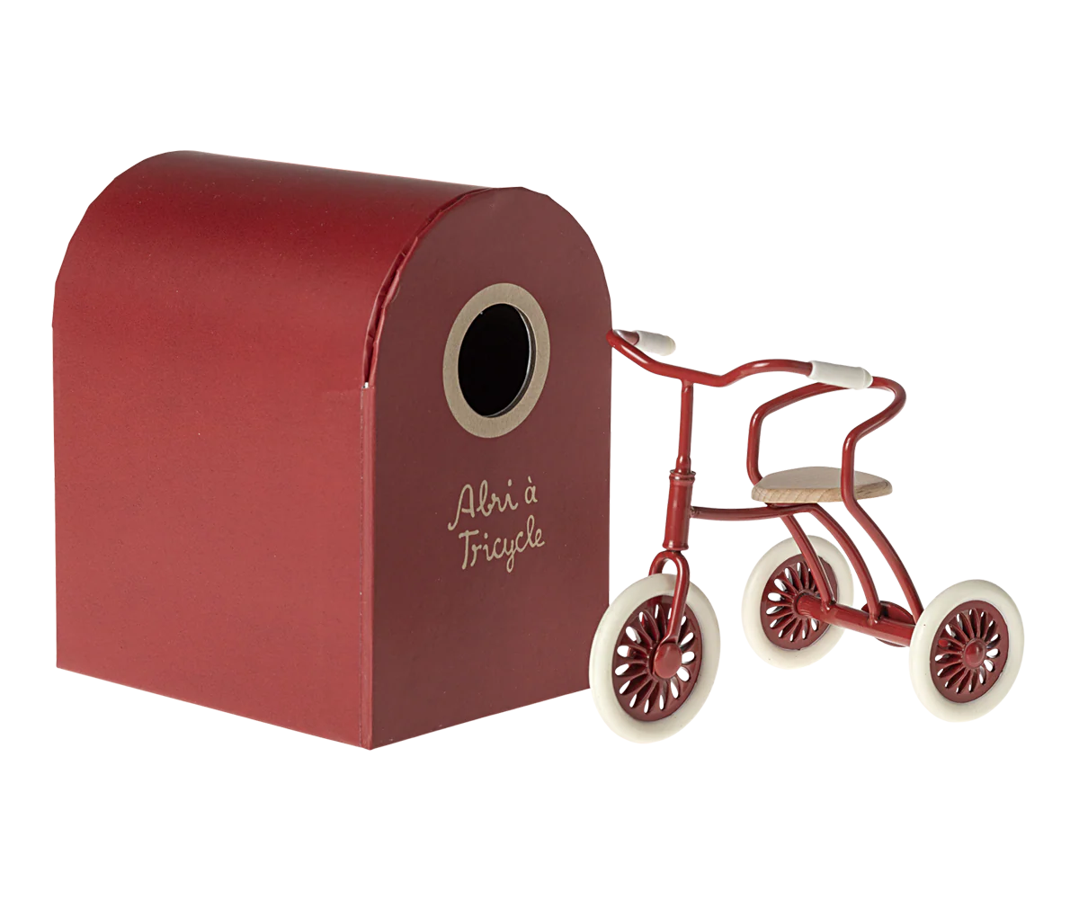 Abri a tricycle, Mouse - Red by Maileg - Image 3