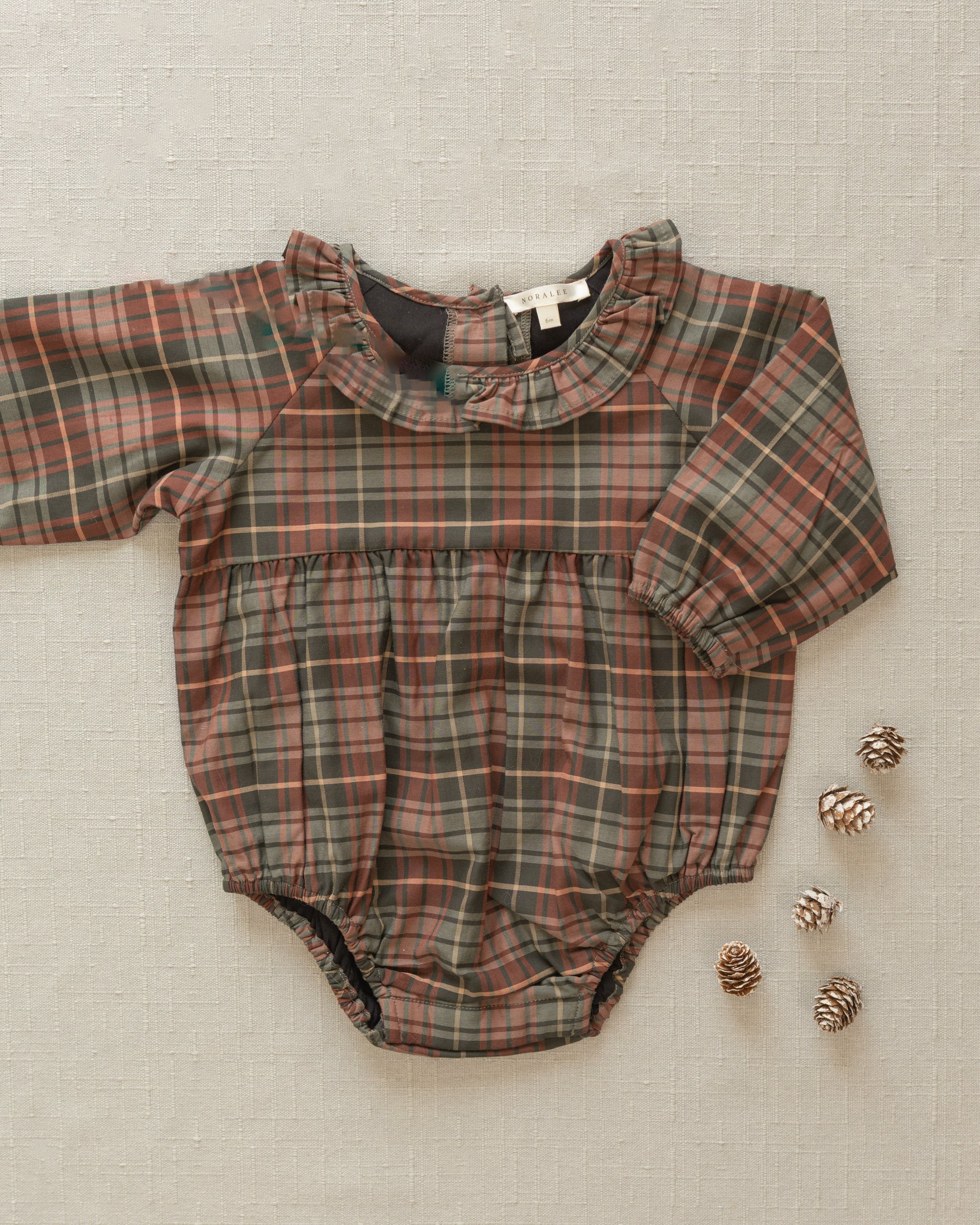 Adeline Romper - Winter Tartan by Noralee - FINAL SALE - Image 3
