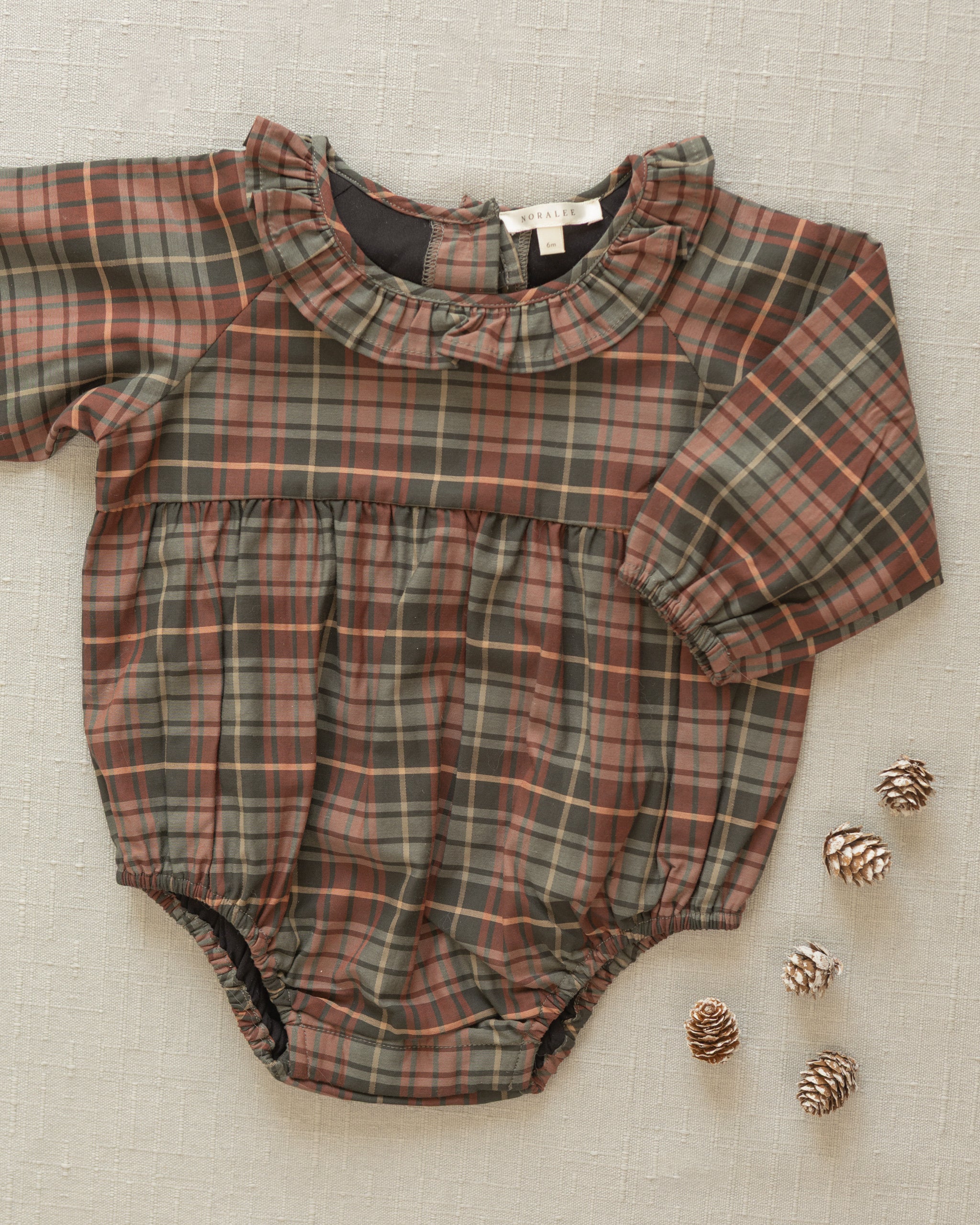 Adeline Romper - Winter Tartan by Noralee - FINAL SALE - Image 4