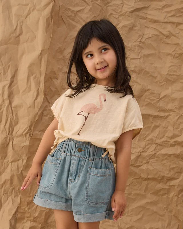Alba Short Denim - Washed Blue by Rylee + Cru - Image 2