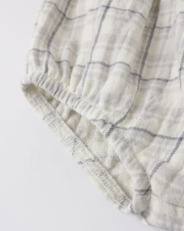Alina Dress - Blue Plaid by Quincy Mae - Image 5