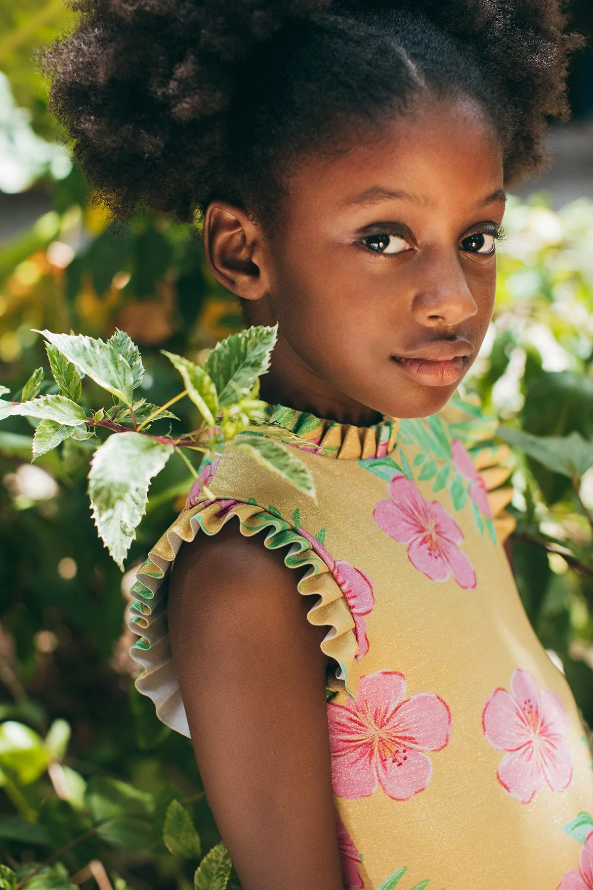 Alisson One Piece Swimsuit - Hibiscus Amarillo Shine by Pepita & Me - Image 3
