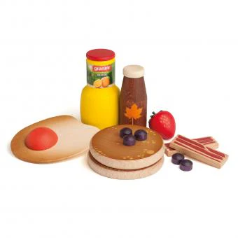 American Breakfast Wooden Play Food Set by Erzi - Image 2