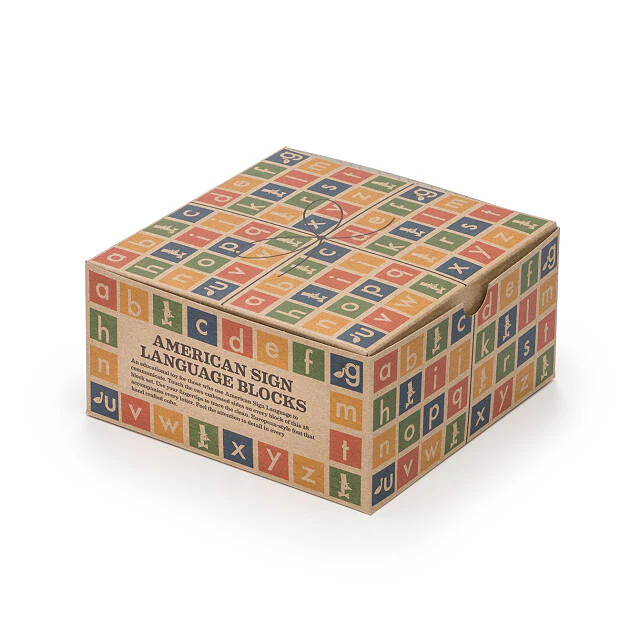 American Sign Language Wooden Blocks by Uncle Goose - Image 2
