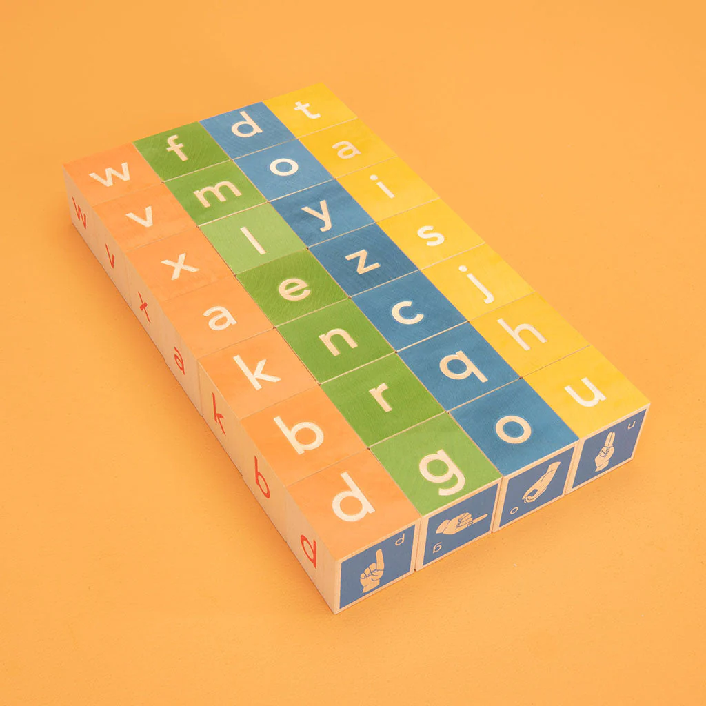 American Sign Language Wooden Blocks by Uncle Goose - Image 4