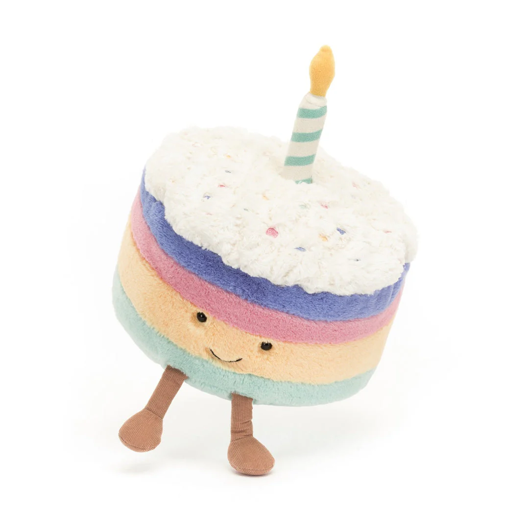Amuseables Rainbow Birthday Cake - Large by Jellycat - Image 2