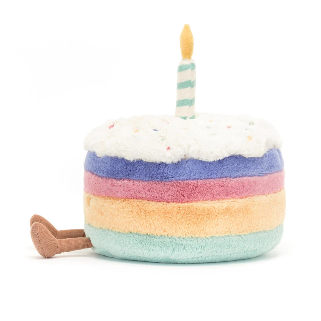 Amuseables Rainbow Birthday Cake - Large by Jellycat - Image 3