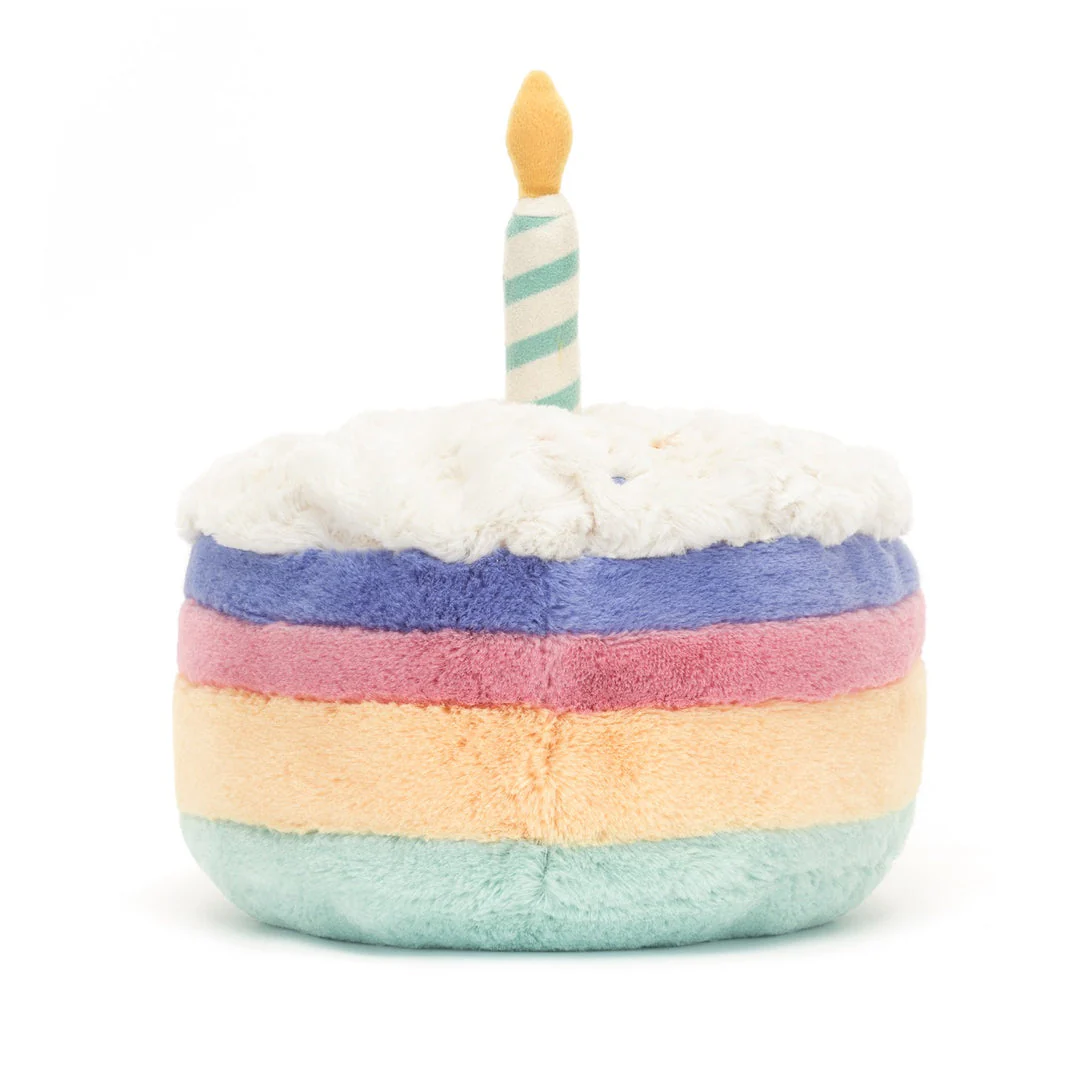 Amuseables Rainbow Birthday Cake - Large by Jellycat - Image 4
