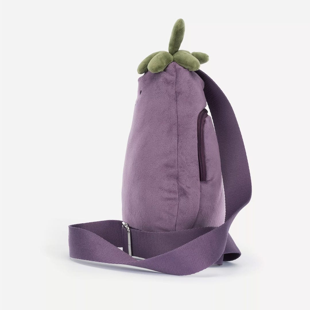 Amuseables Aubergine Bum Bag by Jellycat - Image 2