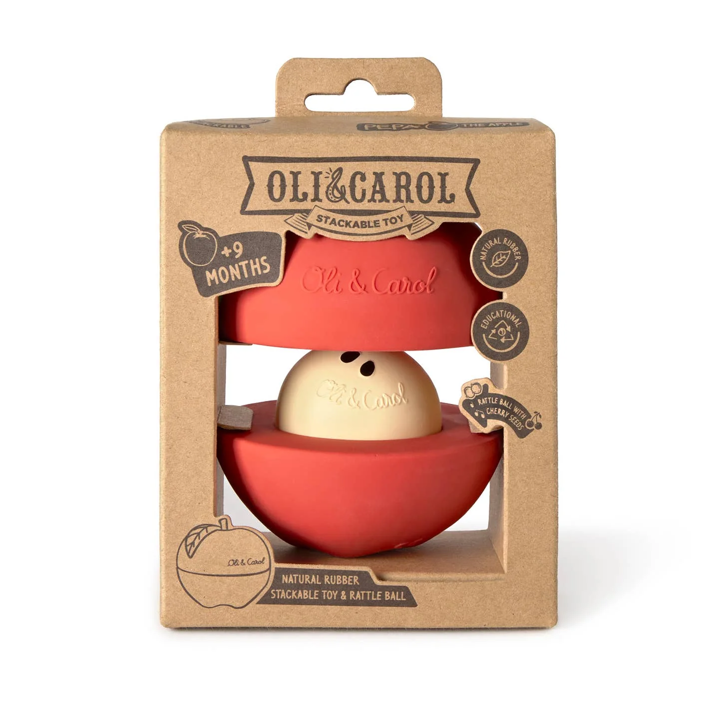 Apple Stacking Toy & Rattle Ball by Oli & Carol - Image 4