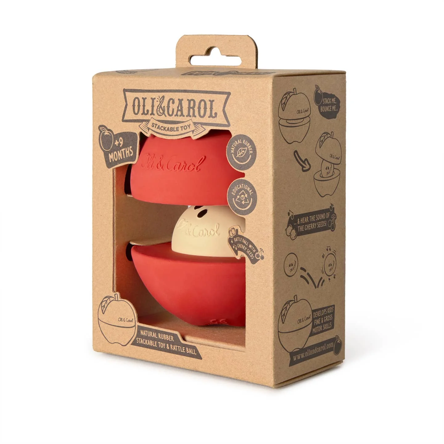 Apple Stacking Toy & Rattle Ball by Oli & Carol - Image 5