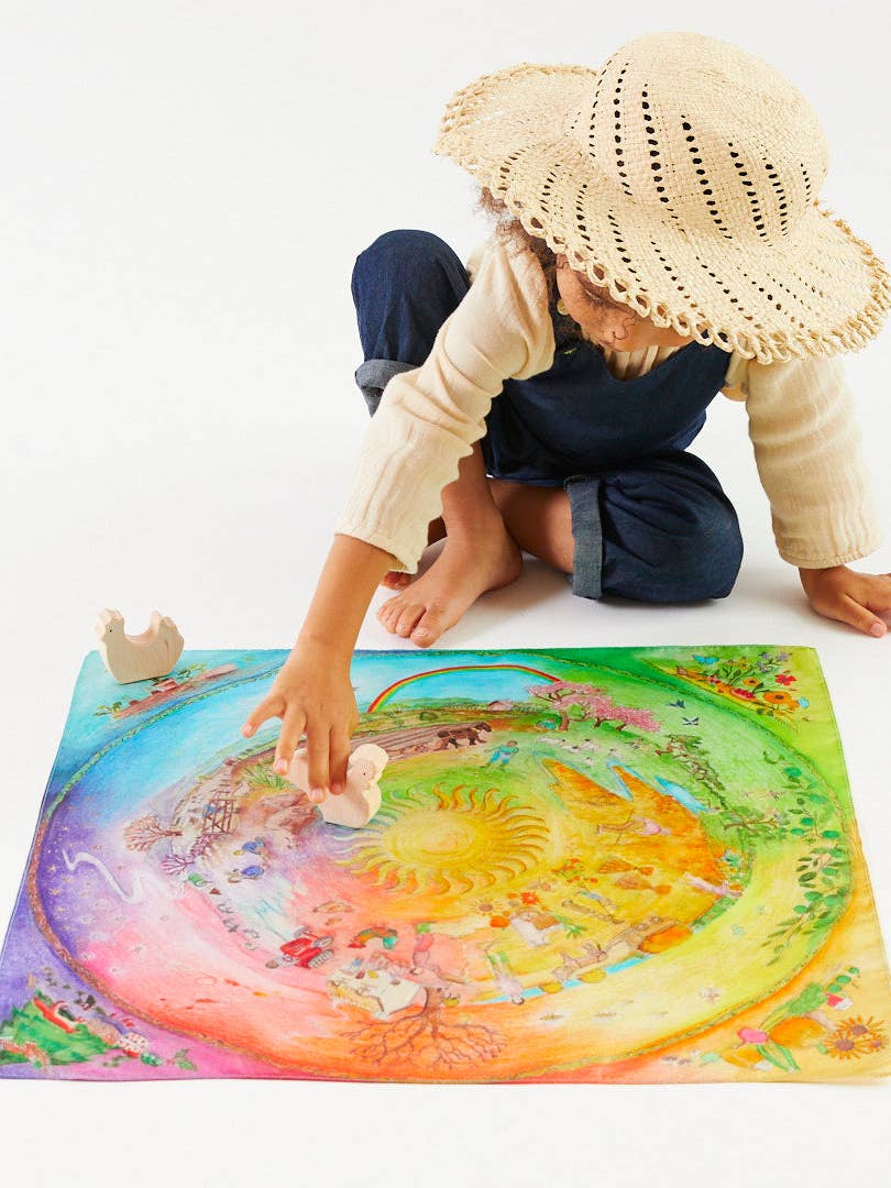 Around the Year On the Farm Mini Playsilk by Sarah's Silks - Image 2