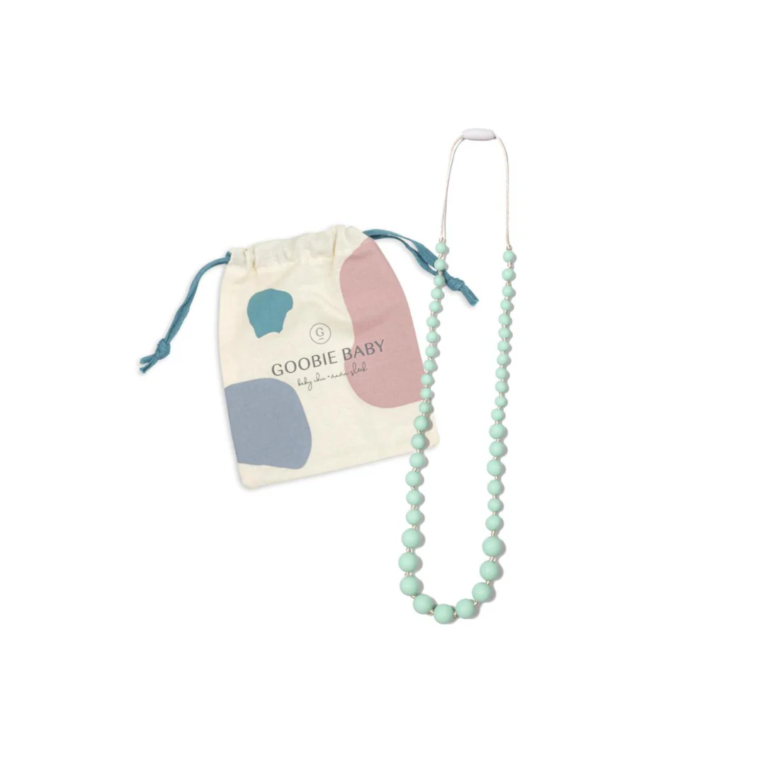 Audrey Teething Necklace - Mint by Goobie Baby - Image 5