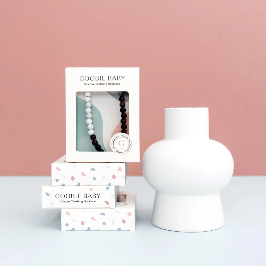 Audrey Teething Necklace - Mint by Goobie Baby - Image 6