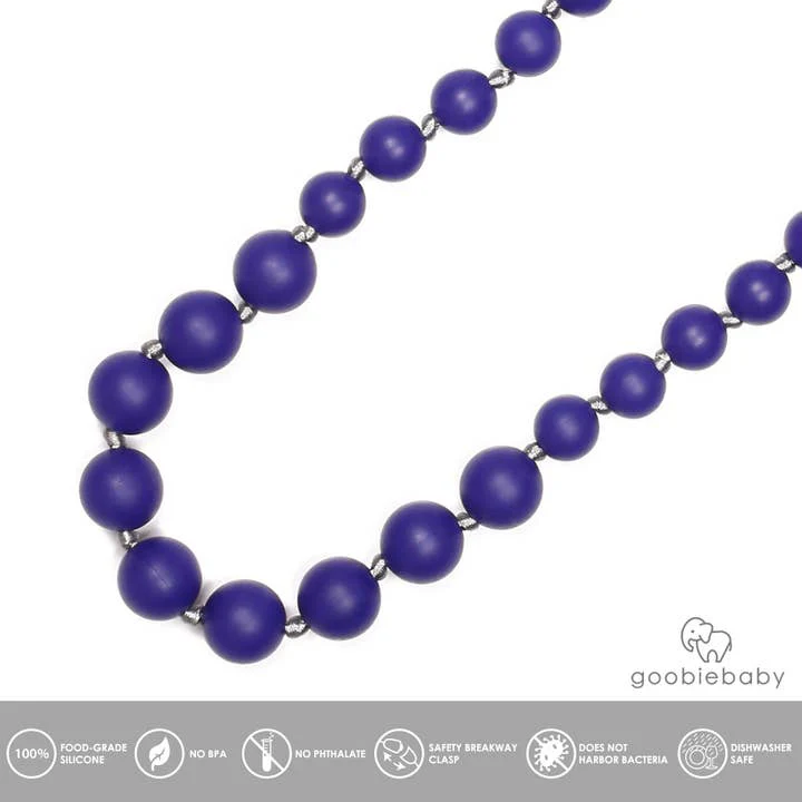 Audrey Teething Necklace - Navy by Goobie Baby - Image 2