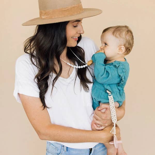 Austin Teething Necklace - Cream by Chewable Charm - Image 2