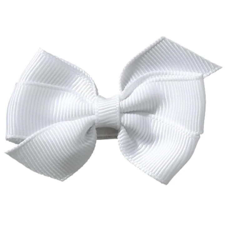 Ava Baby Hair Bow - White by No Slippy Hair Clippy