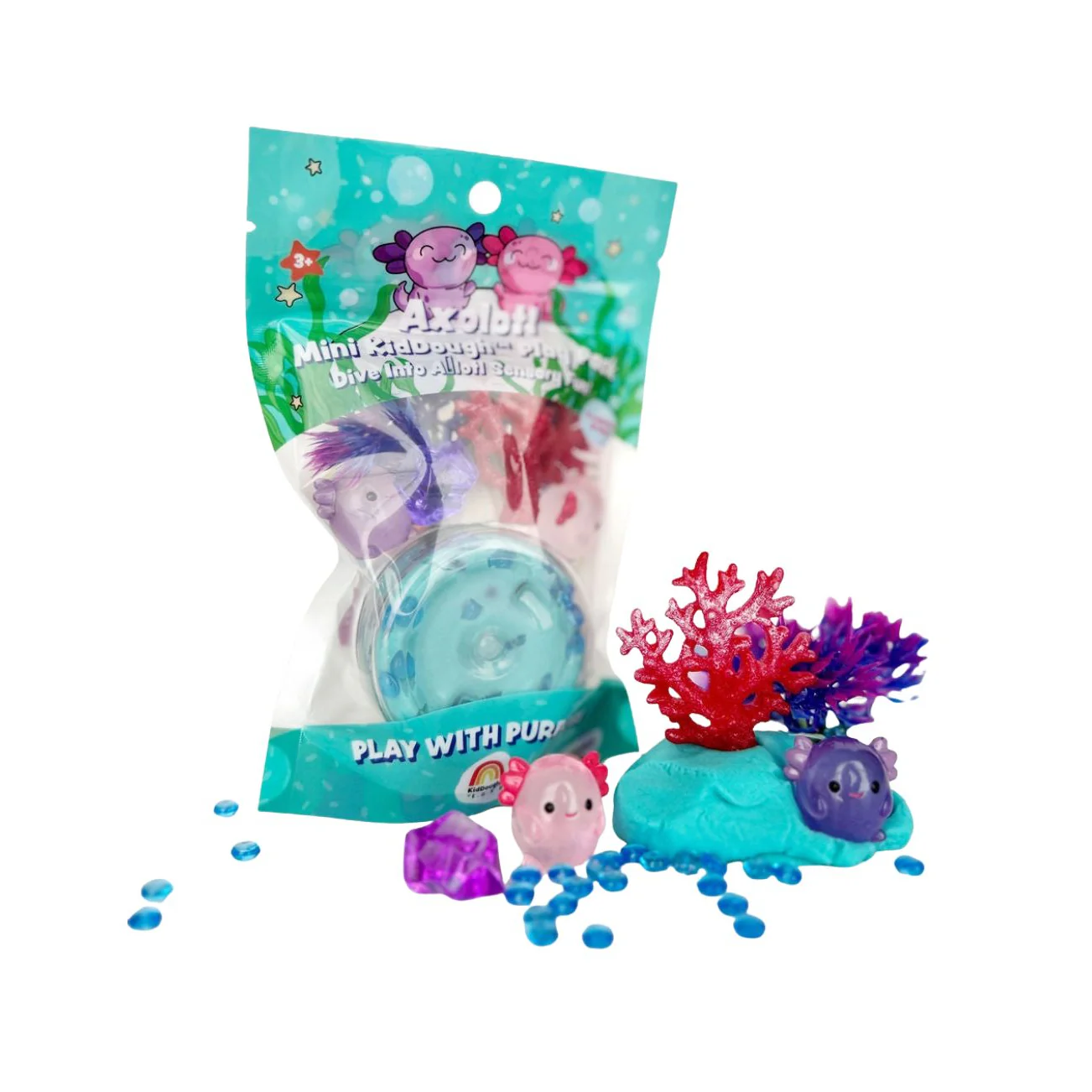 Axolotl Mini Play Pack by Earth Grown KidDoughs