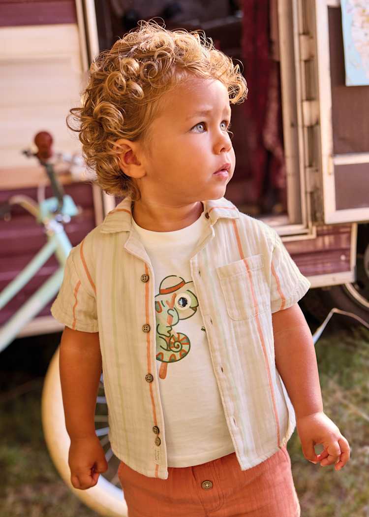 Baby Bambula Shirt - Stripes by Mayoral - Image 2