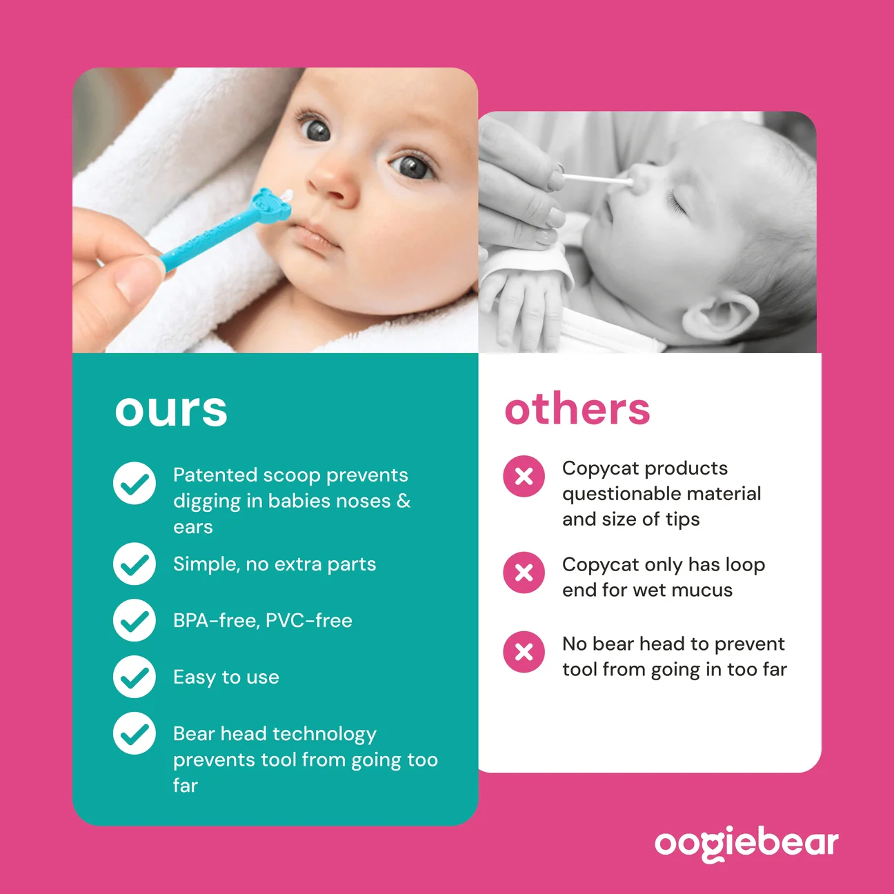 Baby Booger and Ear Wax Picker 2 Pack - Orange + Blue by Oogiebear - Image 9