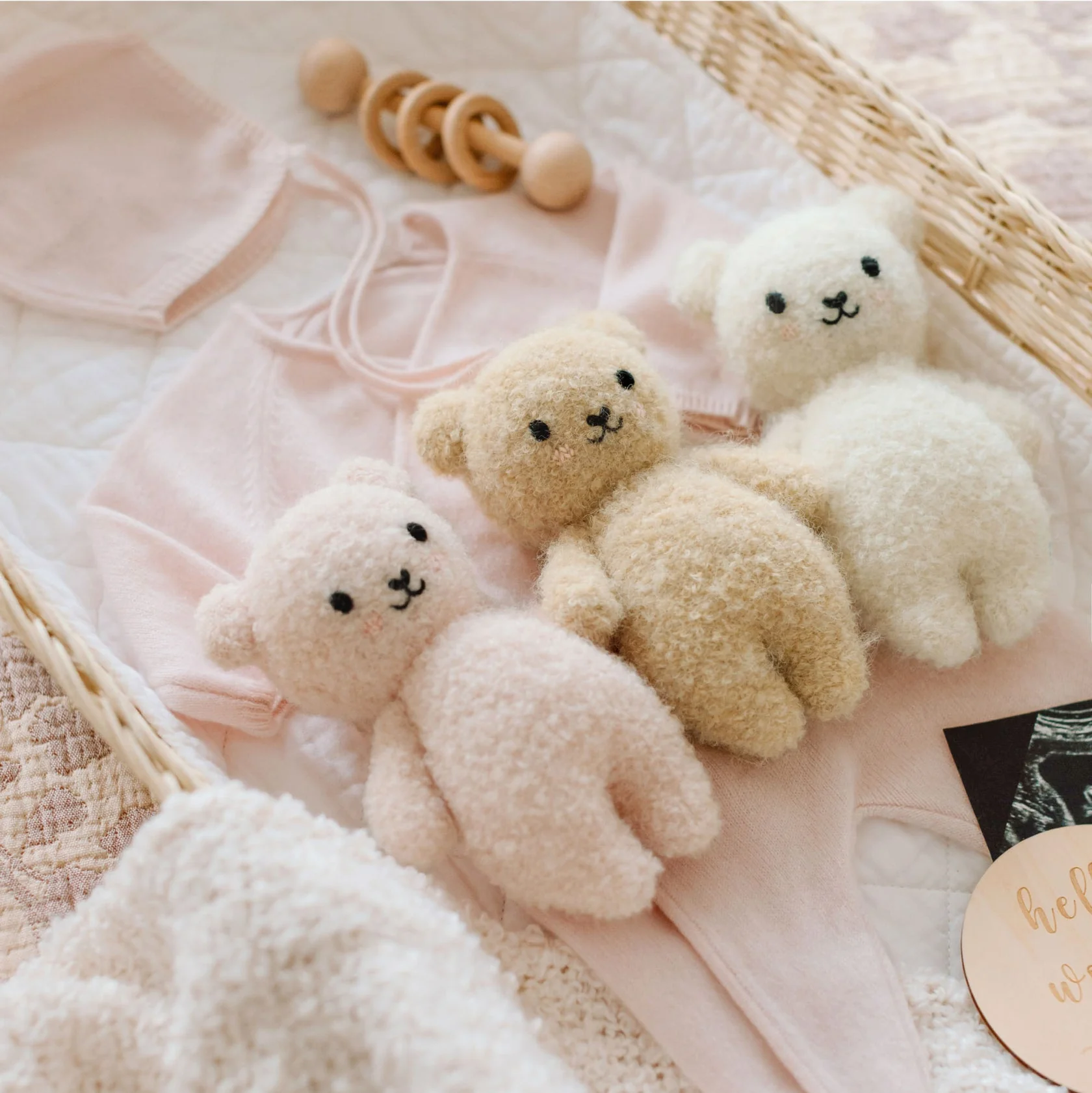 Baby Boucle Bear - Ivory by Cuddle + Kind - Image 4