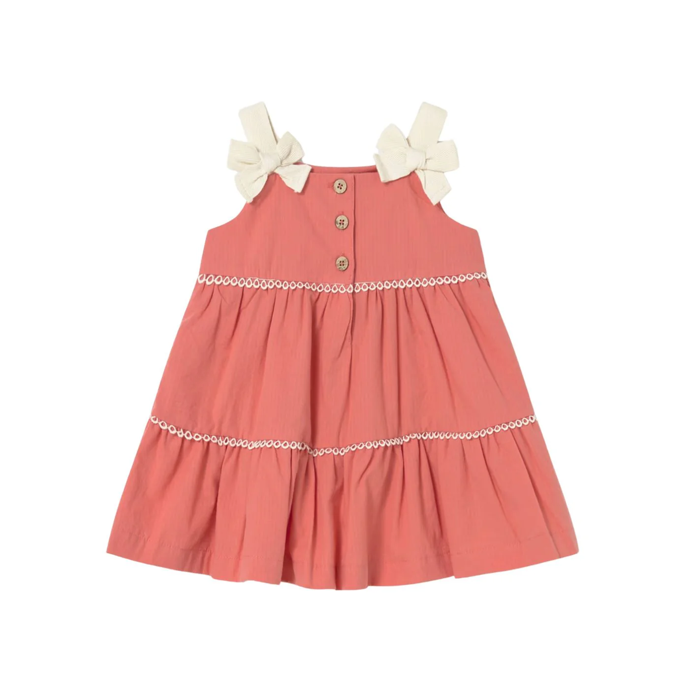 Baby Bow Strap Dress - Flamingo by Mayoral
